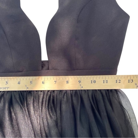 BCBGeneration Black Tulle Maxi Dress XS Backless Balletcore Prom Cocktaill - Picture 14 of 16